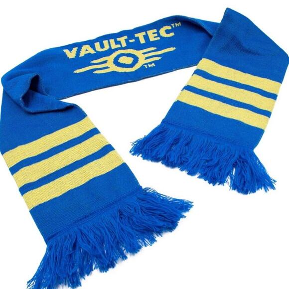 FALLOUT COLLECTOR BOX 5 PIECES VAULT BOY PLANTER, VAULT TEC SCARF, PIN, FIGURINE - Picture 2 of 16